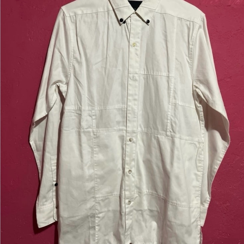 Men's White Casual Button Down Shirt